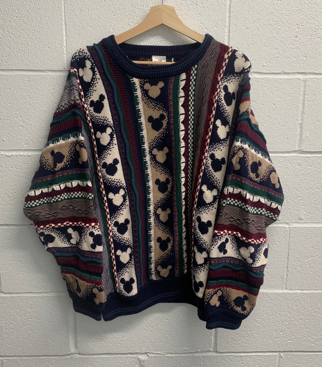 90s Mickey Mouse Coogi Style Sweater