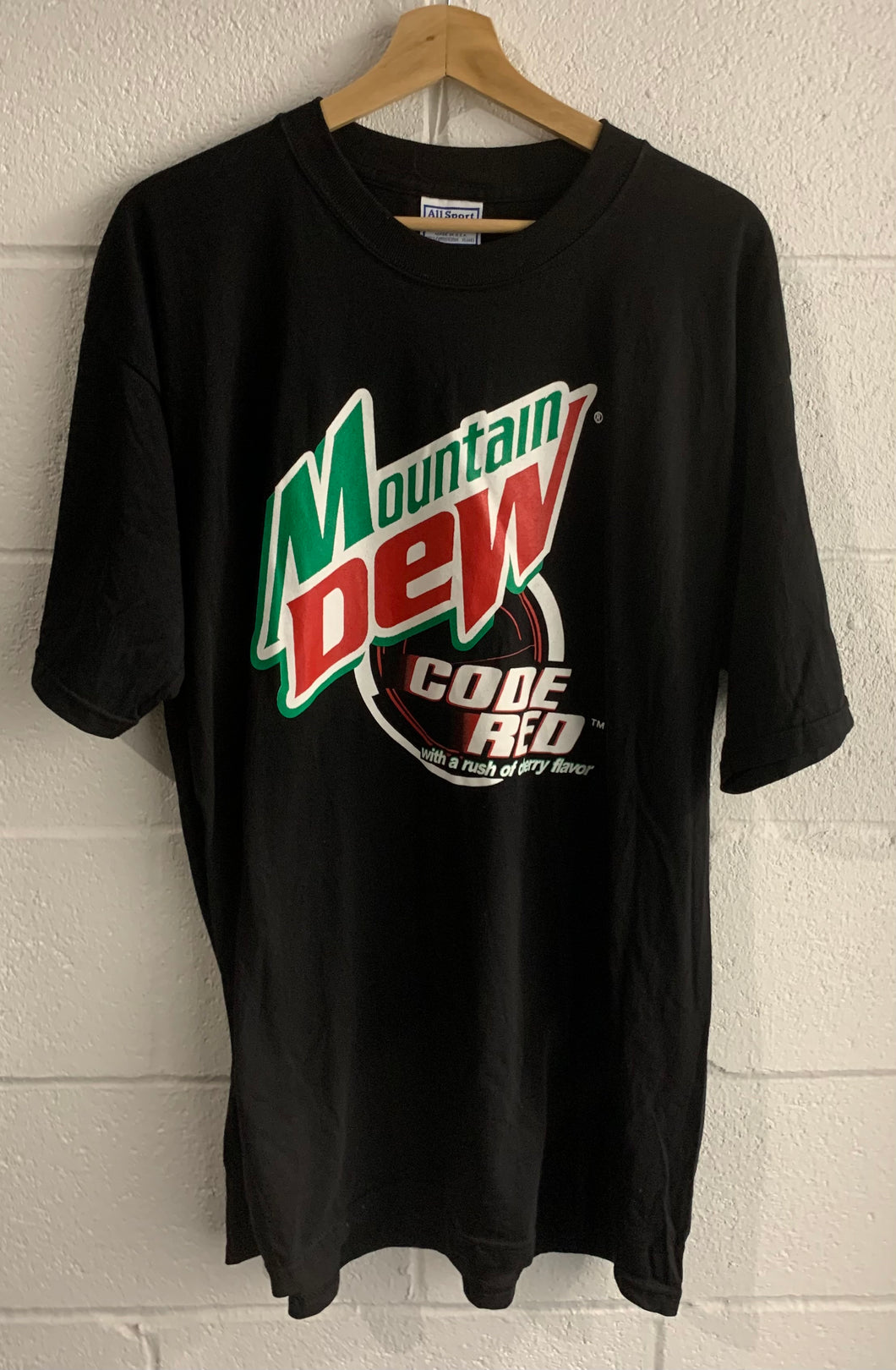 90s Mountain Dew Code Red Tee shirt